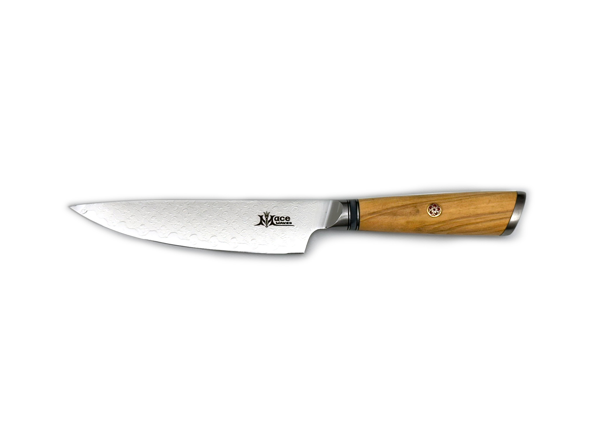 MaceMaker ARTEMI CARVING - SanMai Damaškový Kuchyňský nůž