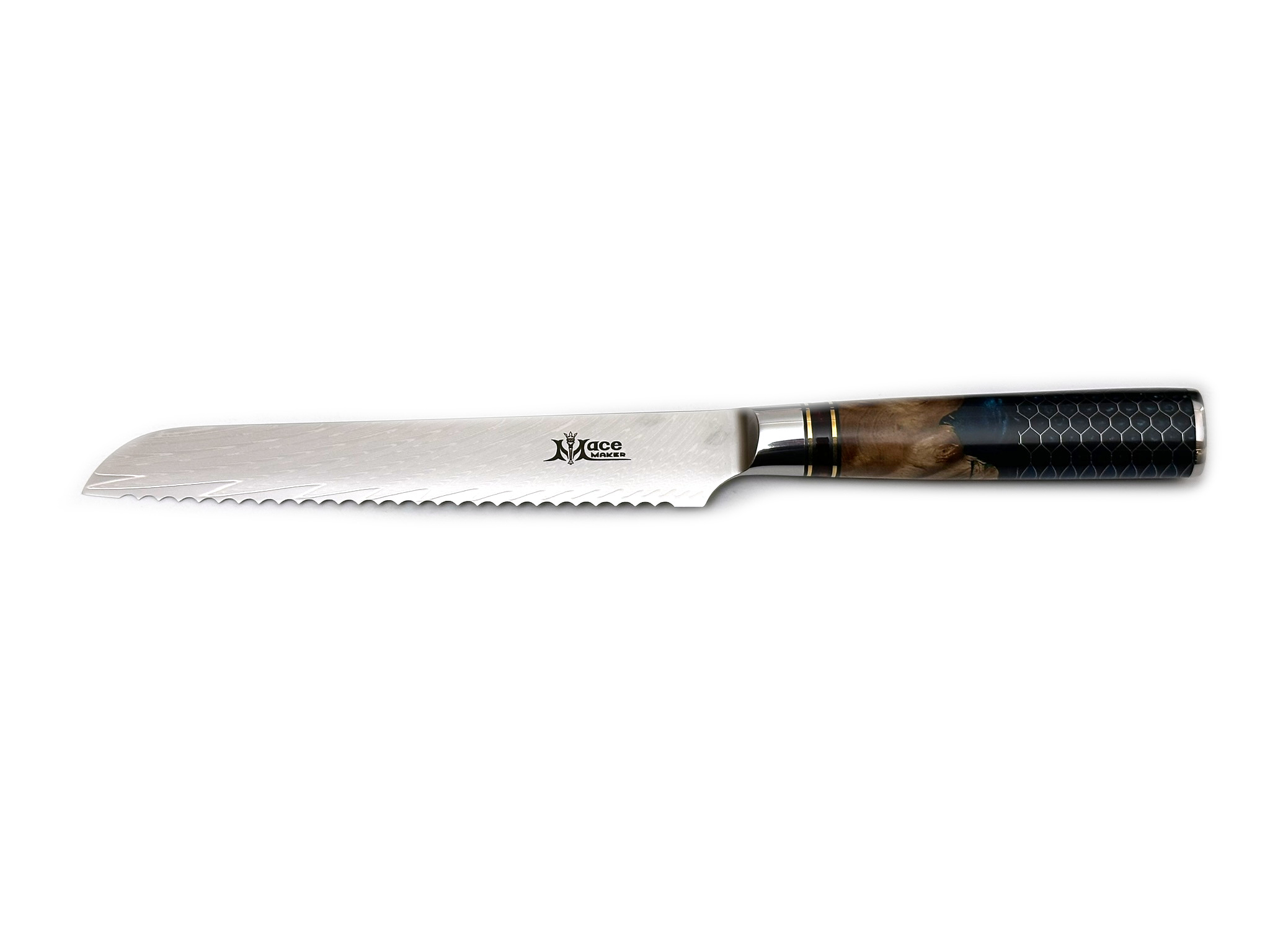 MaceMaker VERONA BREAD KNIFE - SanMai Damaškový Kuchyňský nůž