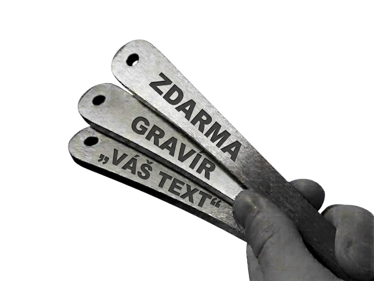 ZDARMA GRAVÍROVÁNÍ - NAPIŠTE VÁŠ TEXT DO POZNÁMKY (Maximum 15 písmen)